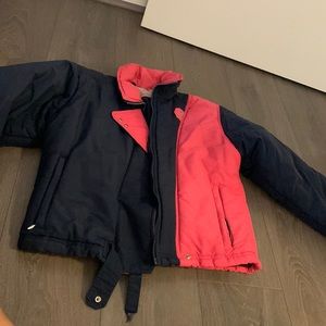 Navy and pink snow jacket
